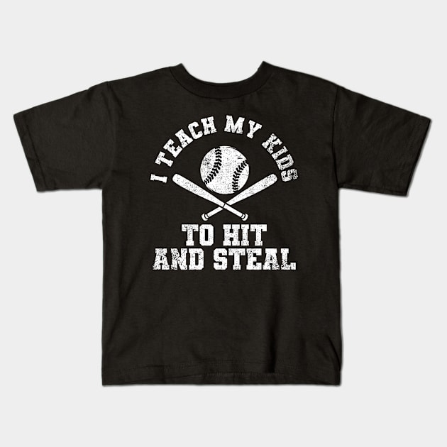 Baseball Mom Baseball Dad Kids T-Shirt by KAWAIITEE